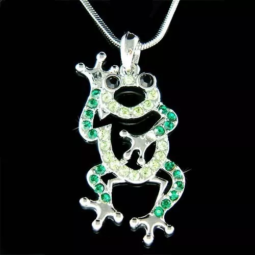 Swarovski clearance frog necklace