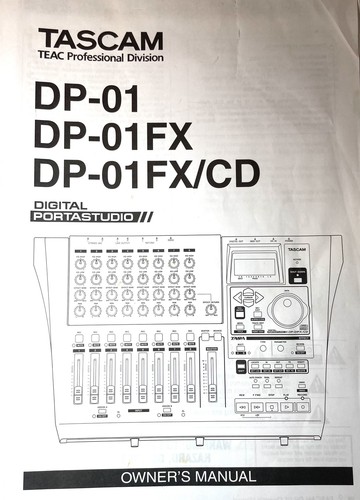 Tascam Portastudio DP-01FX/CD 8-Track Digital Mixer Pr. Supply, cords, & Manual - Picture 13 of 15
