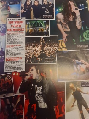CHRIS MOTIONLESS IN WHITE GHOST / NEIL FALLON CLUTCH A4 POSTER KERRANG MAGAZINE