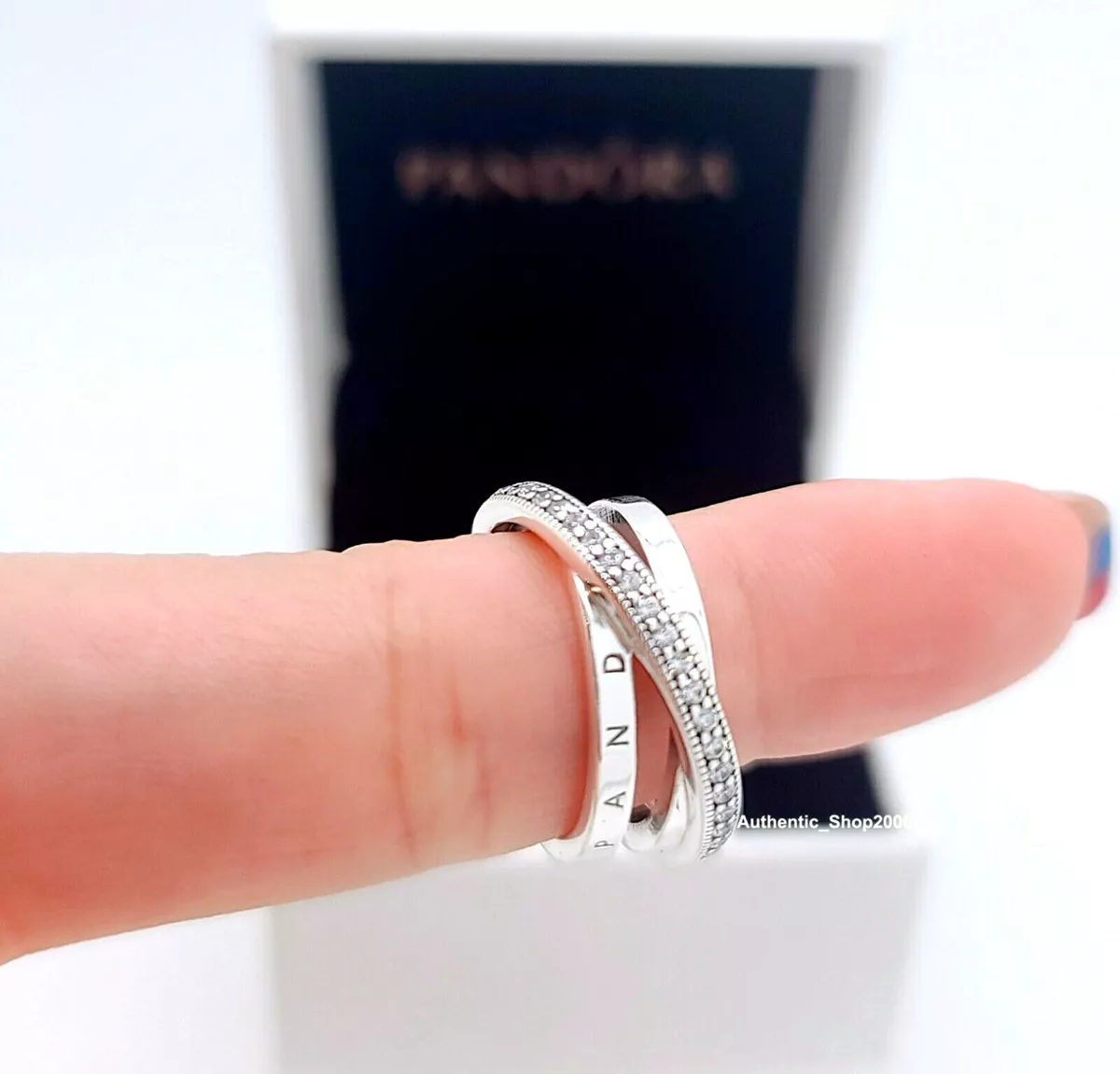 Crossover Pavé Triple Band Ring