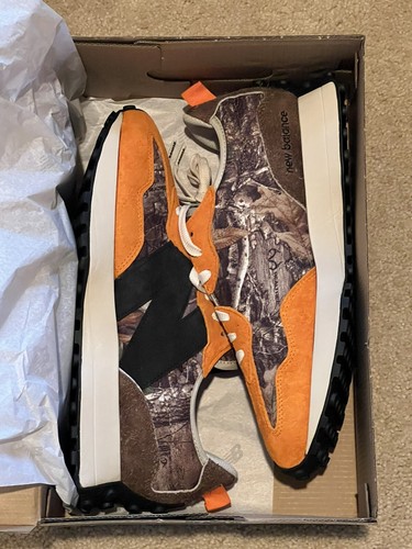 Atmos New Balance 327 Real Tree Camo Signal Orange Mud Brown Size 11 MS327ART | eBay