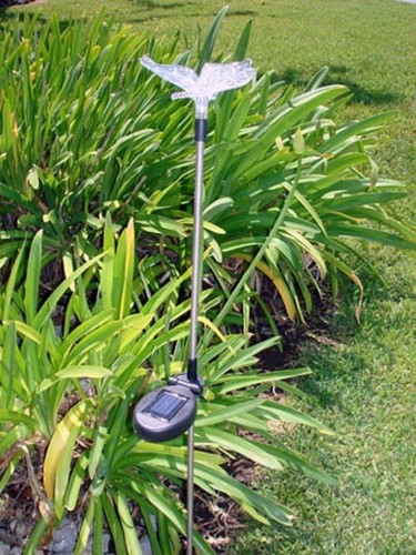 Set of 2 Garden Decoration Solar Powered Color Changing Pathway Lawn Stake Light - Picture 19 of 48