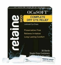 OCuSOFT Retaine MGD Complete Dry Eye Relief Lubricant Eye Drops 30 CT EXP 10/26