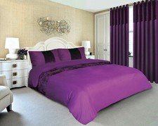 Crushed Velvet Panel Duvet Cover with Pillow Case Bedding Set Silver Grey Black