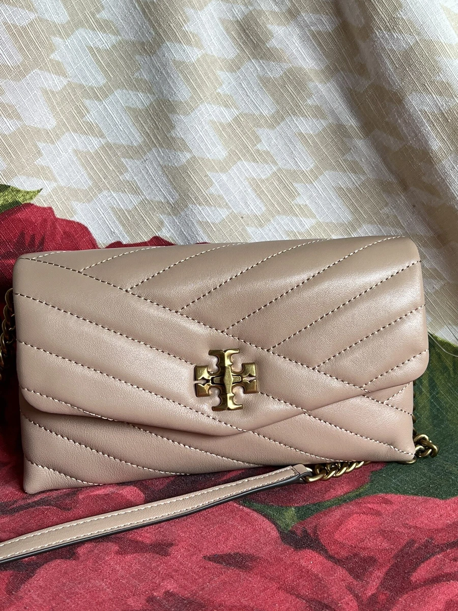 Tory Burch Kira Chevron Chain Crossbody Bag/ Wallet/Devon Sand/$348