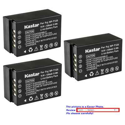 Kastar Replacement Battery Pack for Fuji NP-T125 NPT125 BC-T125 Fujifilm GFX 50S