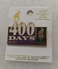 Vintage 1996 Atlanta Olympics 400 Days Until Enamel Hat / Lapel Pin NOS