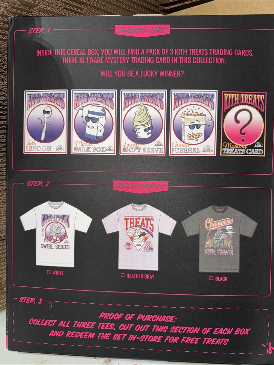 KITH Treats Champions Tee Sz XLarge With Trading Cards Brand New