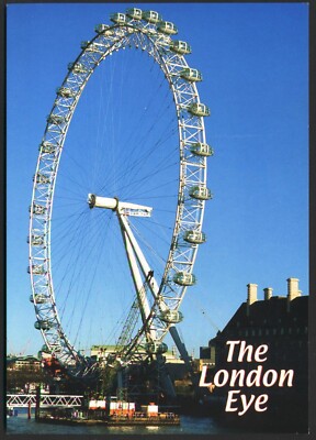 Das London Eye - am Südufer der Themse, London SE1. Unberührte neuwertige Postkarte