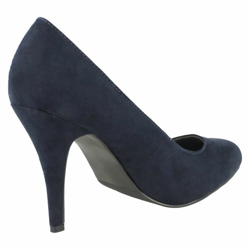 Ladies Anne Michelle 'F9757' Microfibre High Heel Smart Court Shoes - Bild 12 von 12