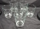 Anchor Hocking Juice Tumbler Clear Bubble Glass Set of 6