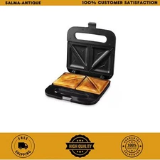 Electric Sandwich Maker, Non-Stick Plates, Indicator Lights, New-Black GPS401B