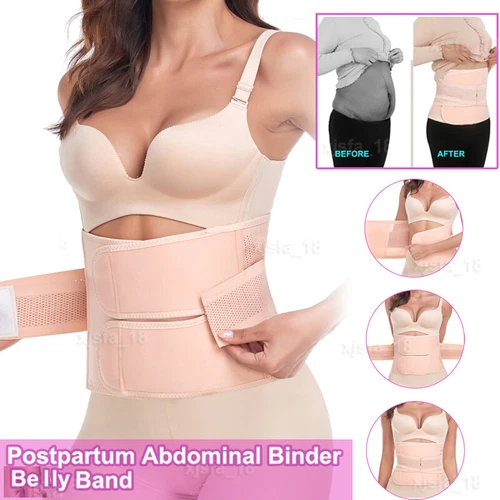 Postpartum Belly Band C Section Belly Wrap Abdominal Binder Girdle Tummy Tuck US - Picture 1 of 29