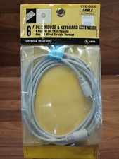 PS/2 Keyboard and Mouse Extension 6'  6 Pin Mini Din Male/Female  FREE SHIP 
