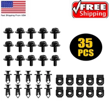 35pcs Engine Under Cover Splash Shield Guard Body Bolt U-nut Clips Fastener USA