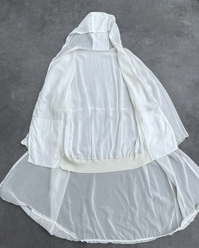 Stunning Women's ANNETTE GORTZ Layered Lagenlook Avant Garde Jacket Coat White M image 4