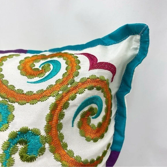 Safavieh Calycopis Goldenrod абстрактный цветочный вышитые подушки комплект из 2 новый - Изображение 4 из 4