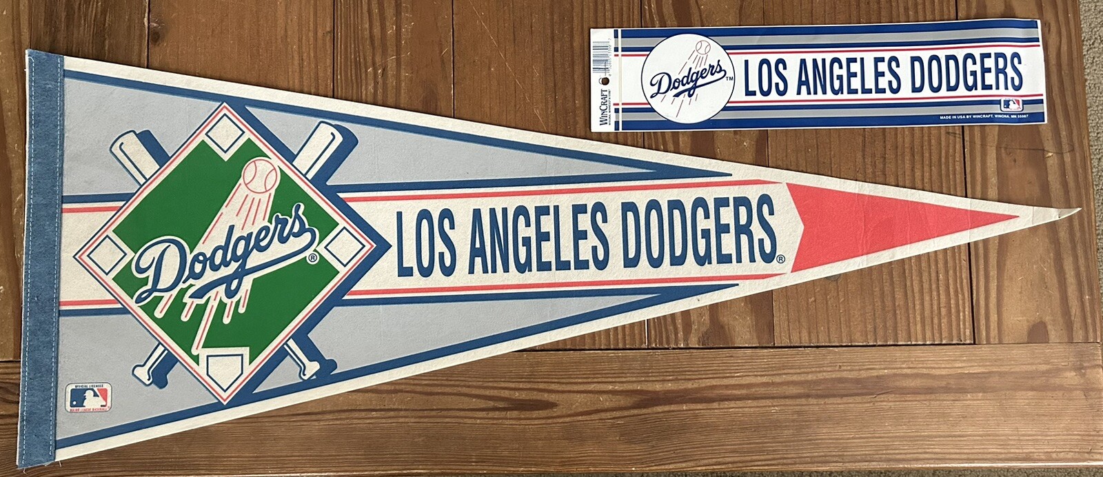Vintage Los Angeles MLB Baseball Felt Pennant PLUS Matching Sticker | eBay