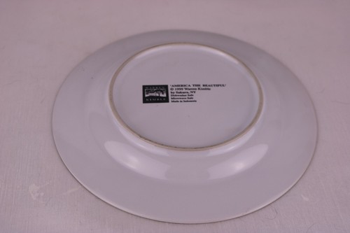 Sakura Warren Kimble America The Beautiful Salad Plate Sail Boat Light House - Picture 3 of 4