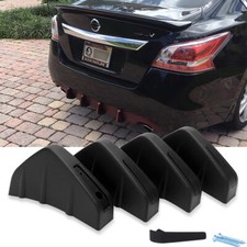 For Nissan Altima 4 Wing Rear Bumper Lip Diffuser Splitter Spoiler Shark Fins
