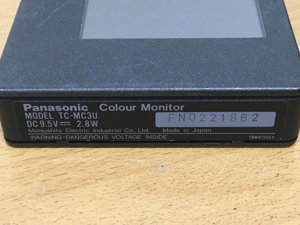 Videocámara monitor de video Panasonic TC-MC3U unidad de grabación vintage Foto 4 de 4