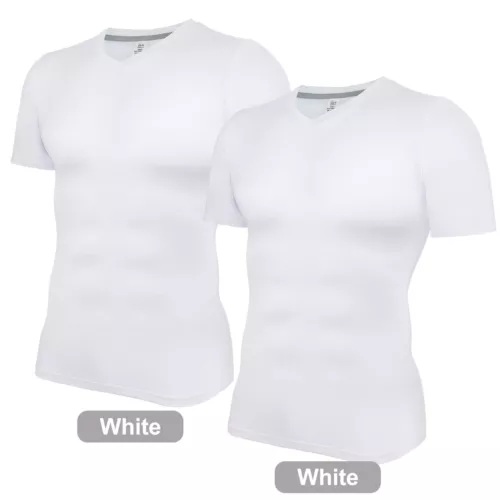 Camisas de compresión de manga corta Cool Dry para hombre, camiseta deportiva capa base - Imagen 17 de 22