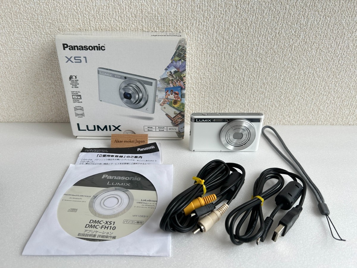Panasonic Lumix DMC-XS1 16.1MP Digital Camera White 5x Battery, SD