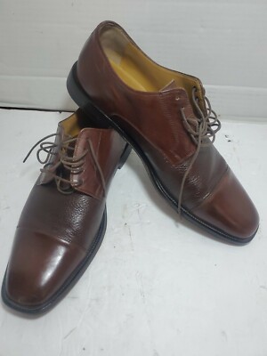 Johnston Murphy Mens Brown Leather Oxford Shoes Lace Up Comfort 10.5 Johnston & Murphy Mens Size 10.5 Shoes Oxford Brown Lace Up  main image 2