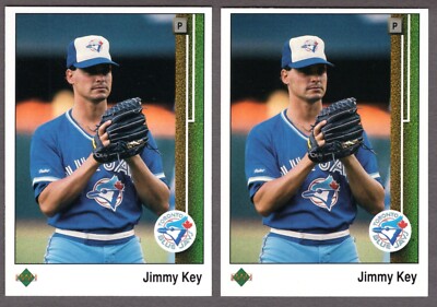 (2) 1989 UPPER DECK JIMMY KEY CARD #291 LOT **NM-MT** TORONTO BLUE JAYS