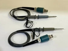 Lot of 2 Tektronix P6008 Scope Probes with Screw-On Grabber Hooks