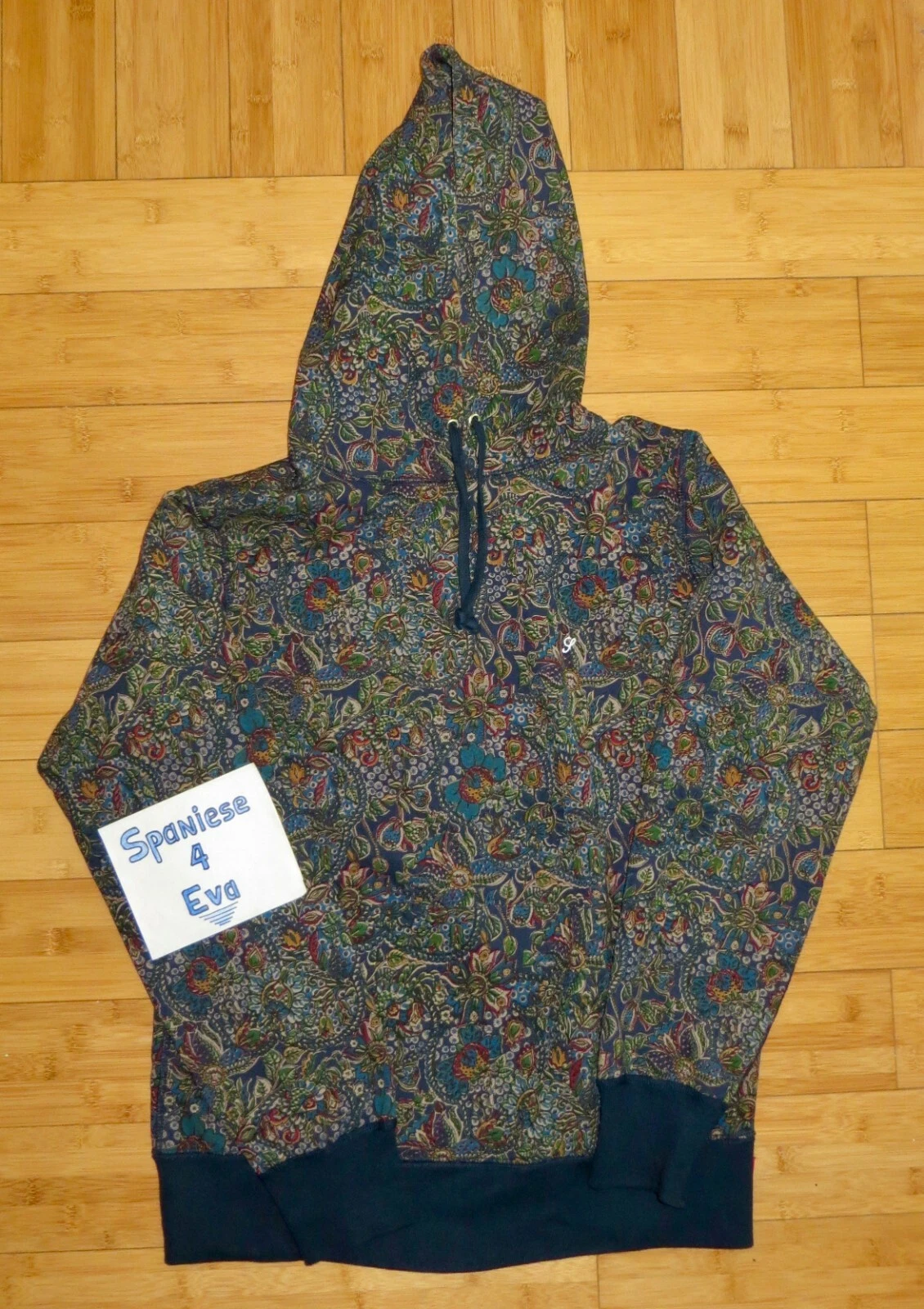 Sweat à capuche Paisley Supreme F/W 2011 bleu marine taille M