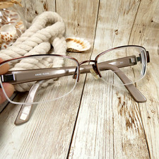 Anne Klein Taupe Brown Half-Rim Eyeglasses FRAMES - AK5022 272 53-16-135