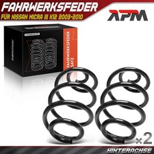 2x Federn Fahrwerksfeder Hinten Links Rechts für Nissan Micra III K12 2003-2010