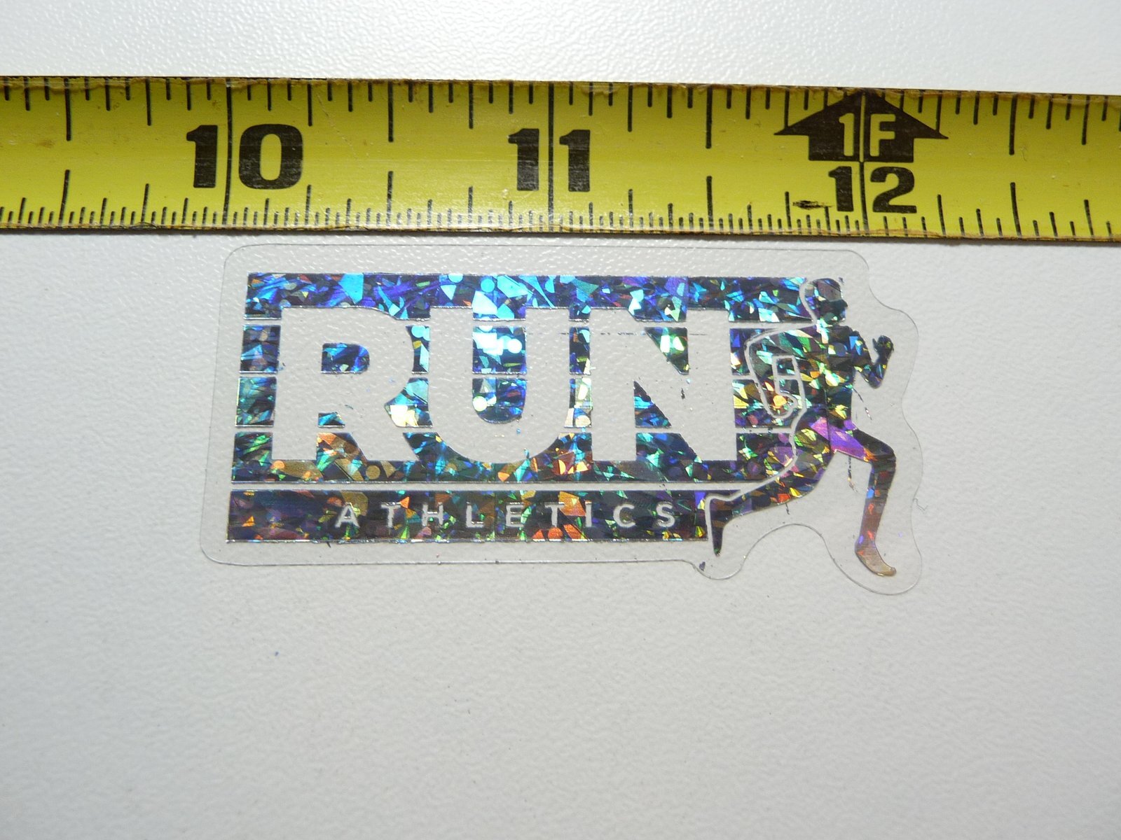 HOLOGRAPHIC RUN RUNNING   STICKER DECAL SPORTS ATHLETICS CONTEST