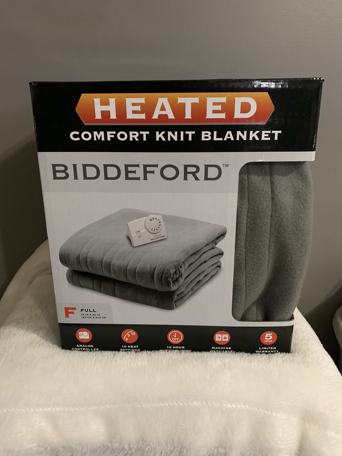 BIDDEFORD COMFORT KNIT HEATED BLANKET Full 100% POLYESTER 72”x84” | eBay