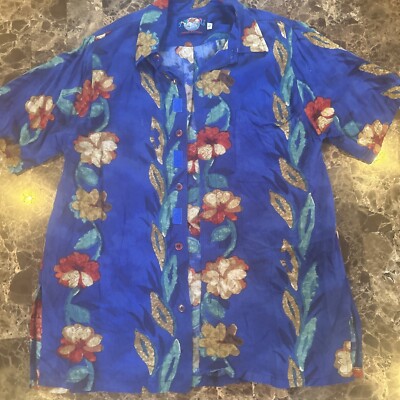 トップス 80s Jams World Rayon Aloha Shirt Vintage Jams World Shirt Aloha Hawaiian 80s Floral Red Size Large