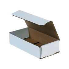 50 9" x 4" x 3" White Corrugated Mailers Die Cut Tuck Flap Boxes Free Shipping