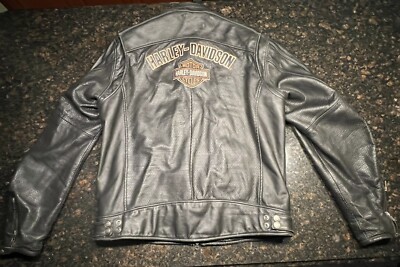 Harley Davidson Men's Bar & Shield Leather Motorcycle Jacket 87132