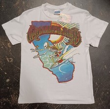 Vintage 1988 Grateful Dead West Coast Tour Rick Griffin Cali Surfer M Band Shirt