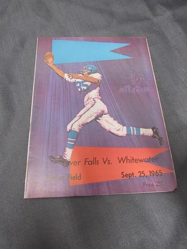 Football Program 1965 River Falls WI Falcons vs. Whitewater