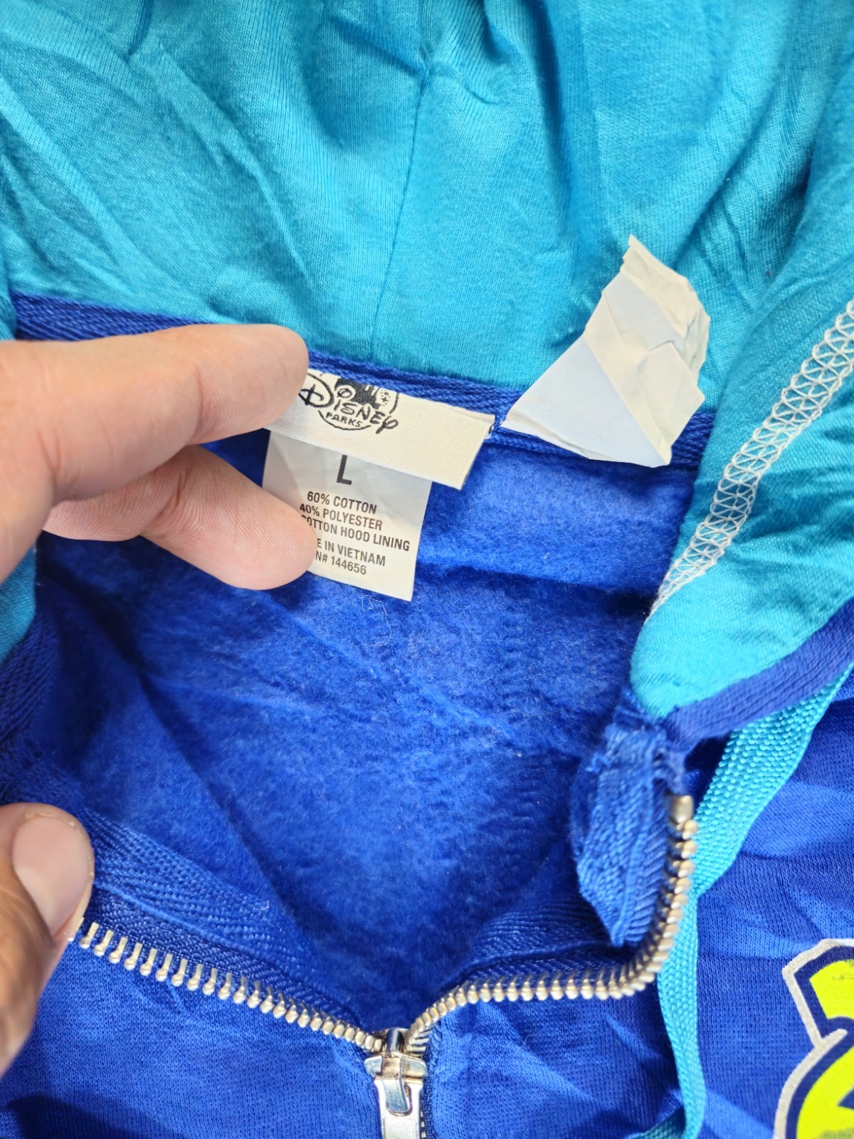 Disney Parks Walt Disney World 2020 Full Zip Fleece Hoodie Jacket Blue Size L image 3