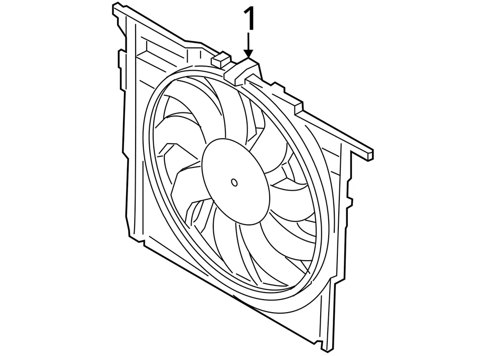 Radiator Fan Motor Fan Assembly Radiator 1000 Watt Fits 12-19 BMW M6 2032340 Foto 3 de 3