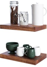 Pine 100 solid Wood Floating Shelves, 36 x6.1x 1.3 CINNAMON