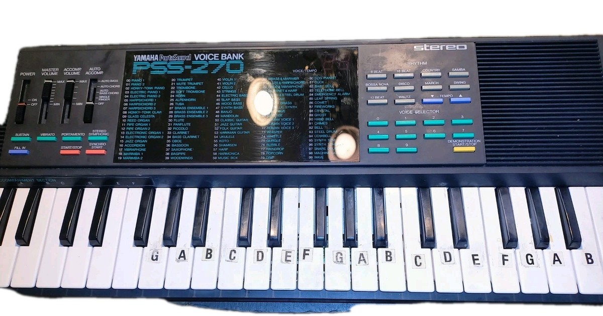 Yamaha ヤマハ　PSS-270 キーボード Yamaha PSS-270 Electronic Keyboard - Black for sale online