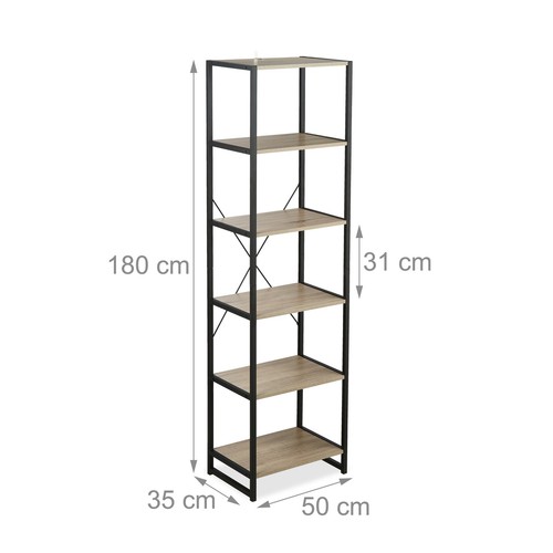 Estanteria madera librería moderna mueble de almacenamiento estante decorativo - Imagen 4 de 10