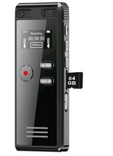 64GB Digital Recorder with Voice Activation - 4552 Hours for Lectures Meetings