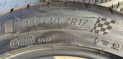 ONE BRAND NEW 265/40ZR17 (100Y) Michelin Pilot Sport 4S PS4S Tire