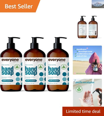 #ad Pack of 3 Everyone Liquid Hand Soap 12.75oz Pacific Eucalyptus Eco Friendly $71.99