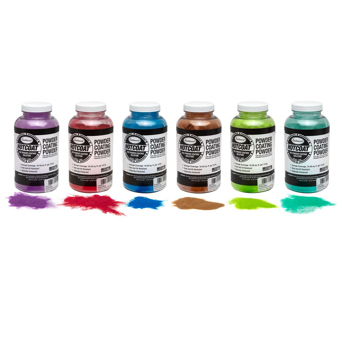 Eastwood Hotcoat 6 Piece 8 Oz Powder Coating Specialty Color