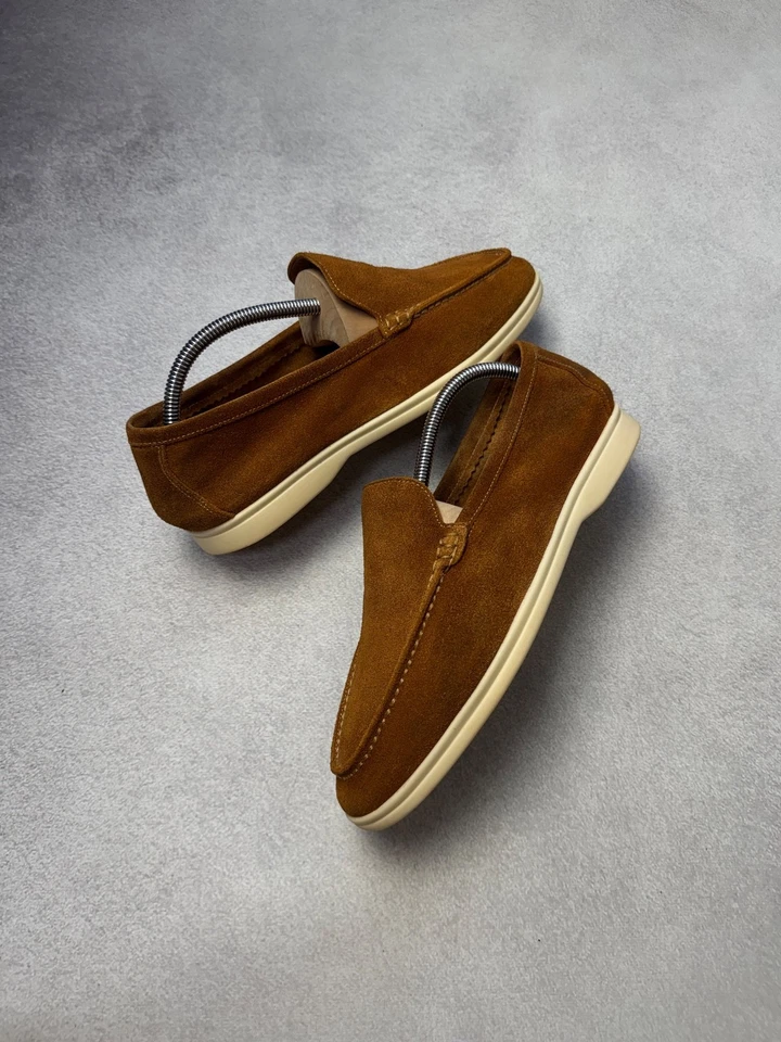 Mocasines Loro Piana Summer Walk marrón gamuza talla 41 Foto 3 de 4